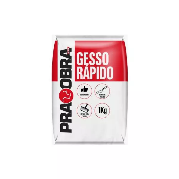 GESSO RAPIDO 1KG-PRA OBRA
