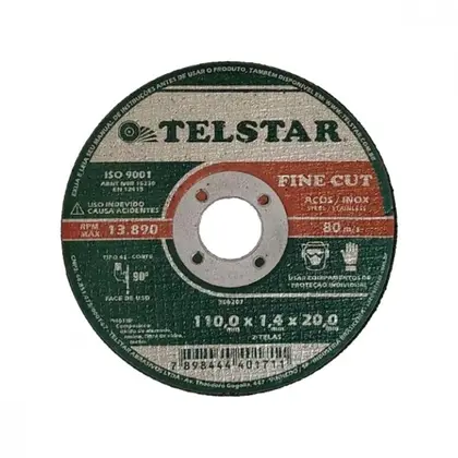 DISCO DE CORTE FERRO 110MMX20MM-TELSTAR