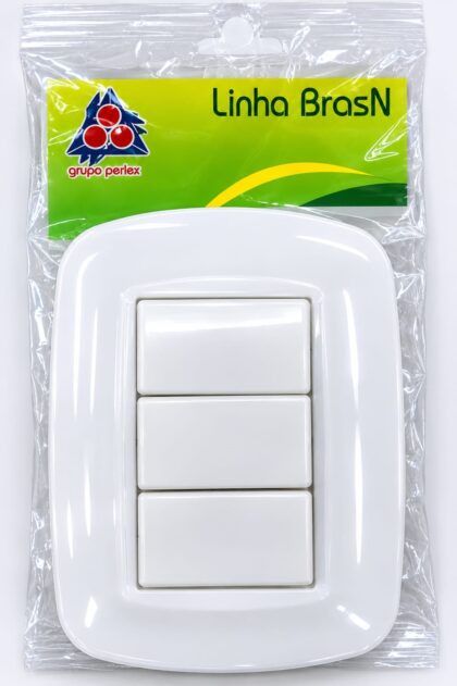 INTERRUPTOR 3 SECOES SIMPLES LINHA BRASIL-PERLEX