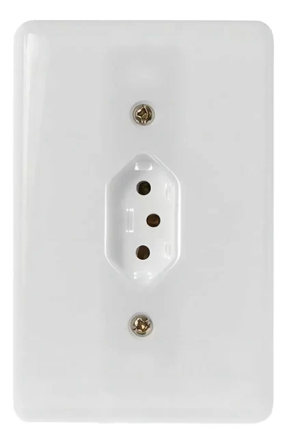 TOMADA FIXA EMBUTIR BIPOLAR 2P+T COM PLACA-ILUMI