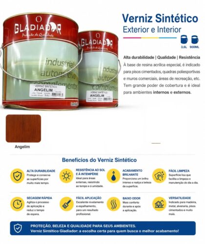 VERNIZ SINTETICO ANGELIM 3,6LT-GLADIADOR
