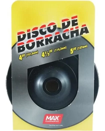 DISCO DE BORRACHA 4.1/2 MAX FERRAMENTAS