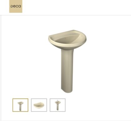 LAVATORIO COM COLUNA IZY CREME-DECA