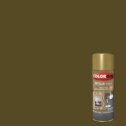 TINTA SPRAY METALLIK OURO 350ML COLORGIN