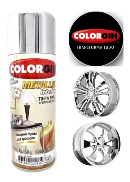 TINTA SPRAY METALLIK CROMADO -COLORGIN