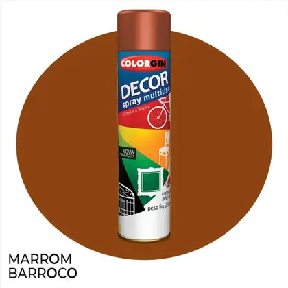 TINTA SPRAY DECOR MARROM BARROCO 360ML-COLORGIN