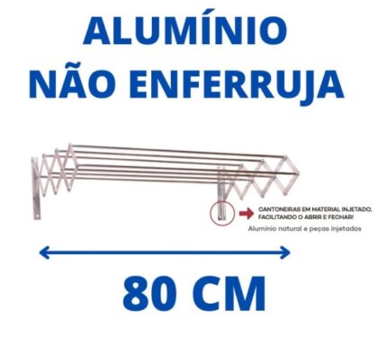 VARAL SANFONADO 80CM-GRV UTILIDADES
