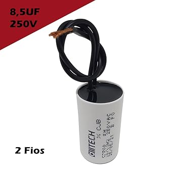 CAPACITOR SIMPLES 2 FIOS 8,5 X 250V -RIMA ELETRO