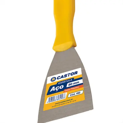 ESPATULA ACO 8CM CABO PLASTICO-CASTOR