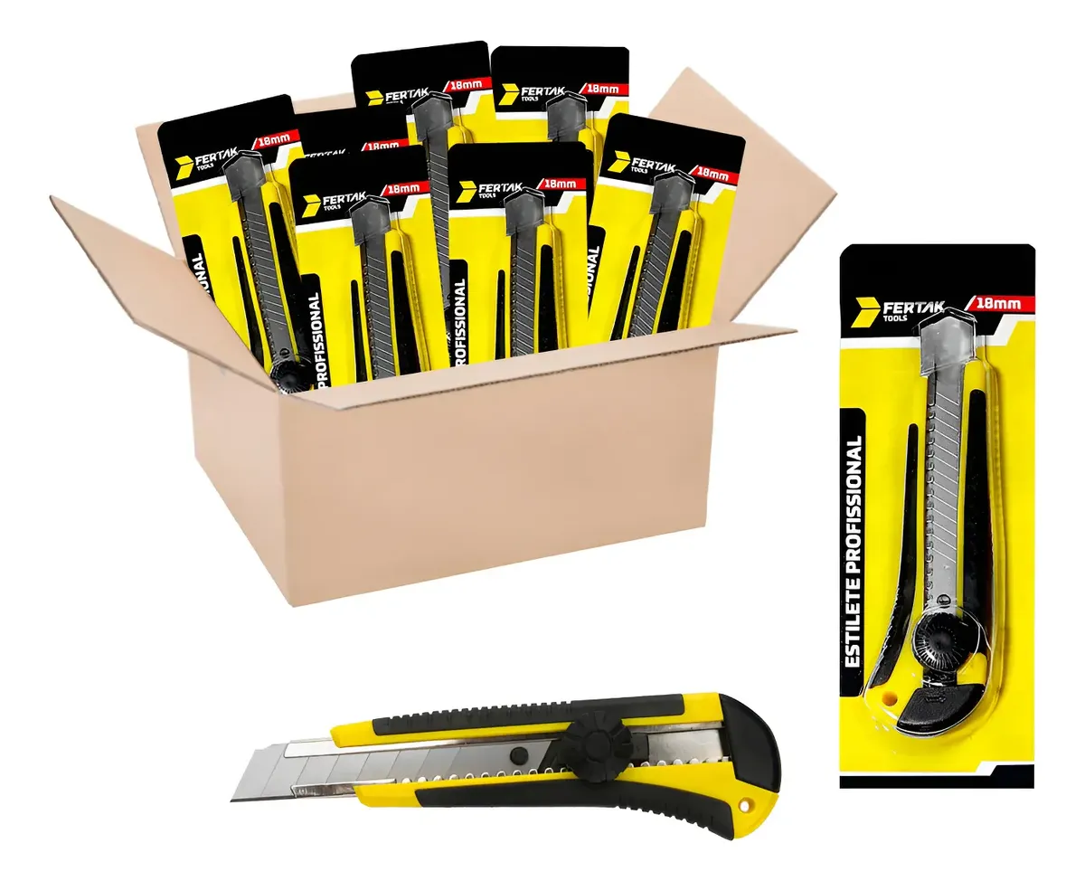 ESTILETE PROFISSIONAL 18MM 1 LAMINA-FERTAK