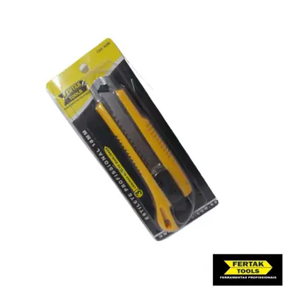 ESTILETE PROFISSIONAL 18MM COM 3 LAMINAS-FERTAK