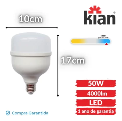 LAMPADA LED GLOBE 50W 6,5K BIVOLT-KIAN