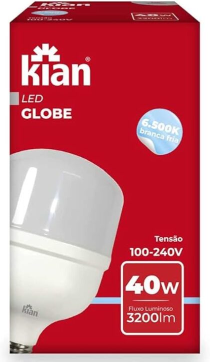 LAMPADA GLOBE 40W 6,5K BIVOLT-KIAN