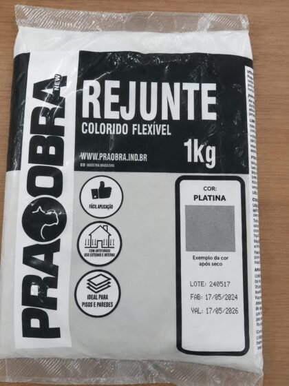 REJUNTE FLEXIVEL CINZA PLATINA 1KG-PRA OBRA
