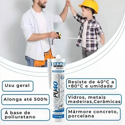 ADESIVO PU40 FIX BRANCO 387GR-TEKBOND