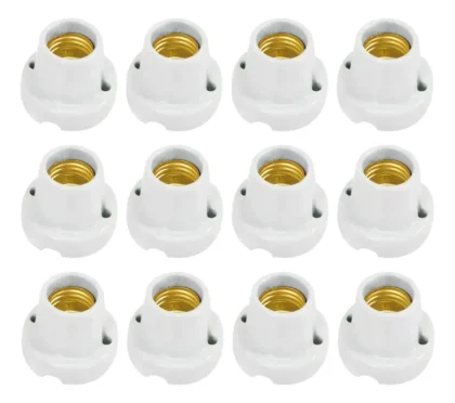 BOCAL PORCELANA E27 COM PLAFONIER BRANCO-G20