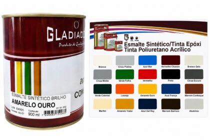 TINTA ESMALTE AMARELO OURO 1/4 BRILHANTE-GLADIADOR