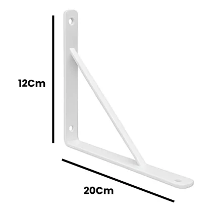 SUPORTE PARA PRATELEIRA 20CM LEVE BRANCA-HAYNER