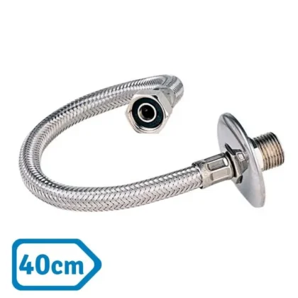 ENGATE FLEXIVEL 40CM INOX MXF 1/2-FABRIMAR