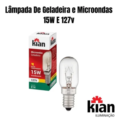 LAMPADA PARA GELADEIRA/MICROONDAS 15W E14 127V-KIAN