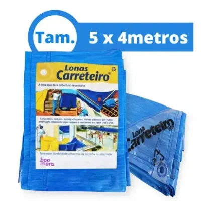 LONA CARRETEIRO 5X4MT AZUL