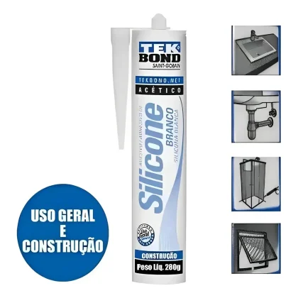 SILICONE 256GR BRANCO-TEKBOND