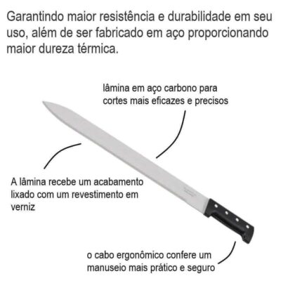 FACAO CARBONO 14-TRAMONTINA