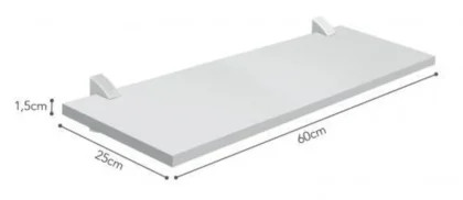 PRATELEIRA 25X60CM BRANCA CONCEPT-FAMASTIL