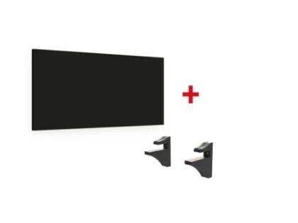 PRATELEIRA 30X90X1,5MM PRETA COM SUPORTE MDT-BRASFORMA