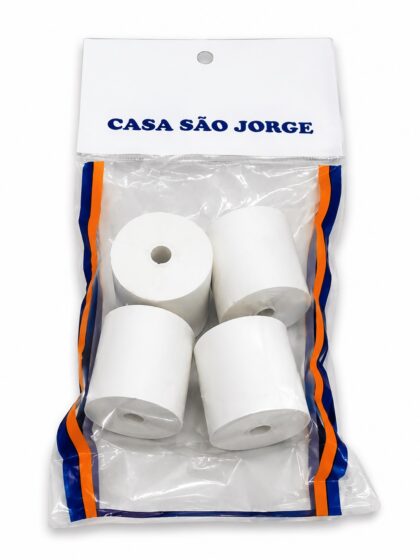 AMORTECEDOR PARA PORTA N2 BRANCO COM 4 PECAS-GUAMATEC