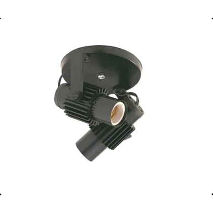 SPOT POPYLUX PARA 2 LAMPADAS PRETO-EXTRALUZ