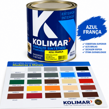 TINTA ESMALTE SINTETICO 900ML AZUL FRANCA-KOLIMAR