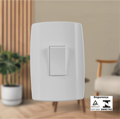 CONJUNTO INTERRUPTOR SIMPLES 10A 250V-ILUMI