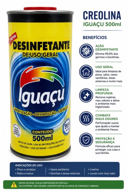 DESINFETANTE CREOLINA 500ML-IGUACU