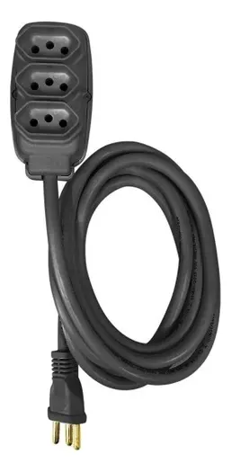 EXTENSAO CABO REDONDO 5 METROS PRETO 20A-ILUMI
