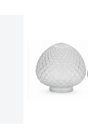 LUMINARIA GLOBO PARAQUEDAS BOCA 10CM MEDIO BICO DE JACA TRANSPARENTE-JOTA ILUMINACAO