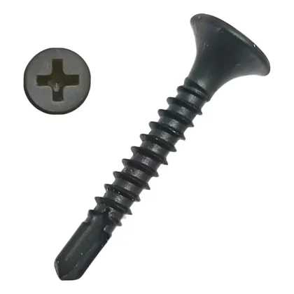 PARAFUSO PARA DRYWALL PHILLIPS PRETO AUTO BROCANTE 3,5X25 10UNIDADES