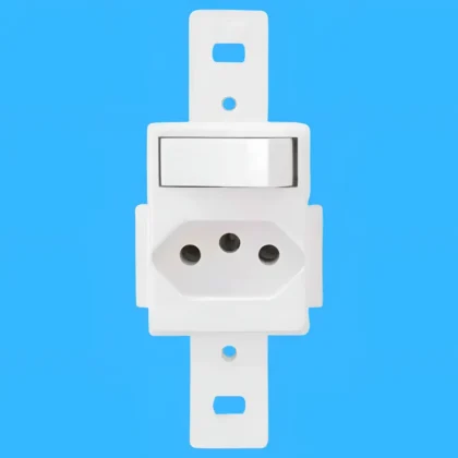 MIOLO INTERRUPTOR SIMPLES COM TOMADA 10A PADRAO 2P+T-FAME