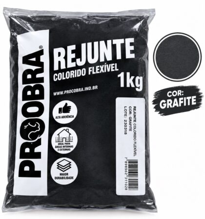 REJUNTE FLEXIVEL PRETO GRAFITE 1KG PRAOBRA