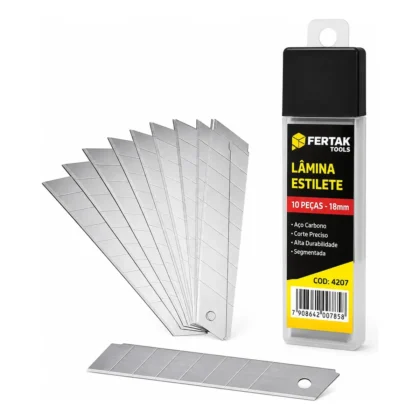 LAMINA PARA ESTILETE 18MM COM 10 PECAS FERTAK