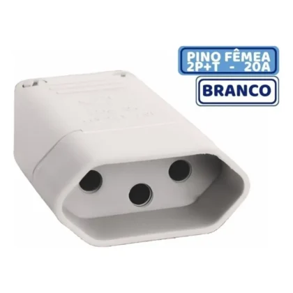 TOMADA MOVEL 2P+T 20A BRANCA PERLEX