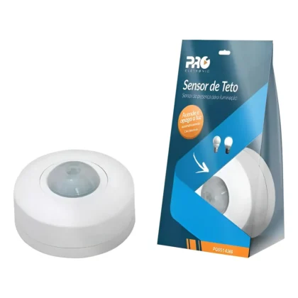 SENSOR DE PRESENCA SOBREPOR TETO 360 PROELETRONIC
