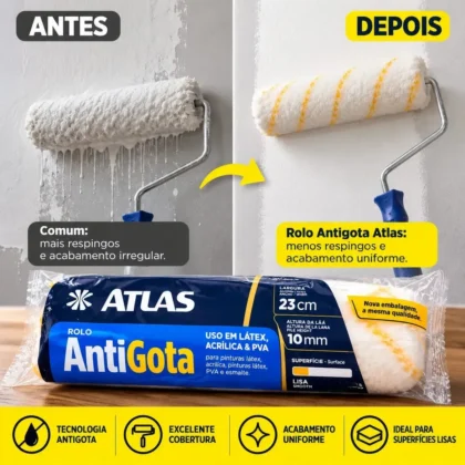 ROLO ANTI GOTA 23CM ATLAS